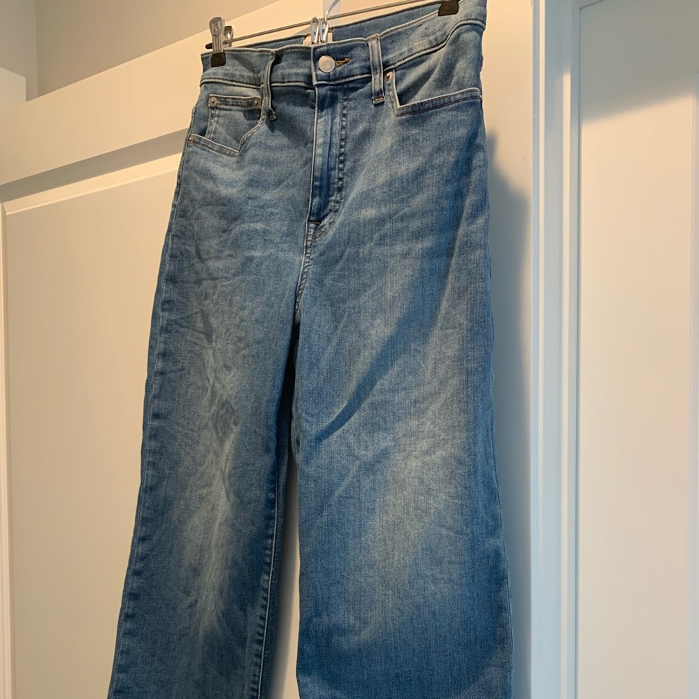 J Crew wide leg cropped jeans